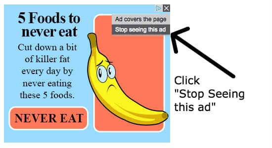 Choose stop seeing ads
