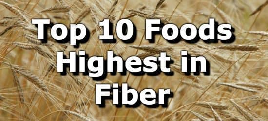 What are the top five foods high in fiber?